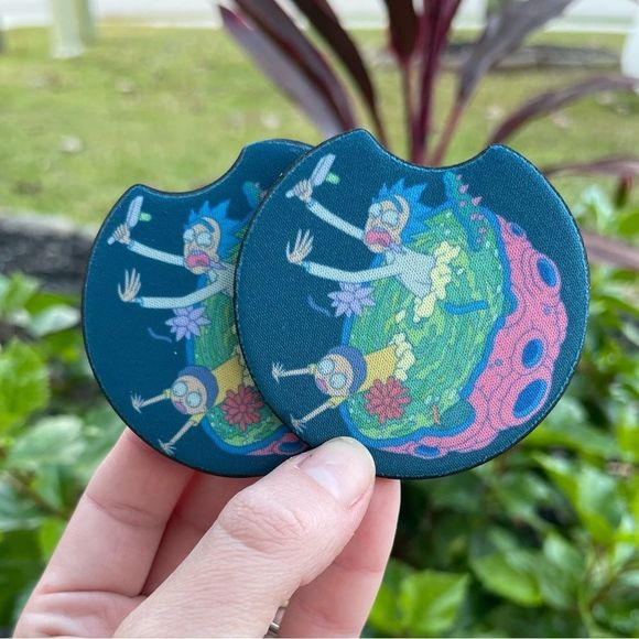 Rick & Morty Car Coaster Set | Car Accessories - Picture 3 of 13